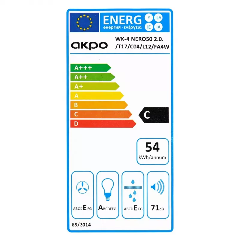 AKPO WK-4 Melns LINE 2.0 60 Melns T300 LED lineārais tvaika nosūcējs/izpildmehānisms