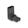 DeLOCK tīkla adapteris IEC 60320 C8 uz C7 spraudnis ligzda 2,5 A 90° melns