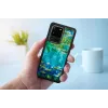 Aizsargtelefona maciņš iKins Samsung Galaxy S20 Ultra — melna ūdensrožu apdruka
