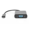 DIGITUS DA-70853 USB-C – VGA adapteris, Full HD 1080p, melnā krāsā