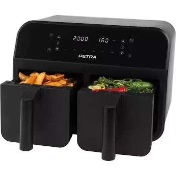 Gaisa fritieris Petra PT4750BLKVDEEU7, divu nodalījumu, 3,7 l tilpums, melns