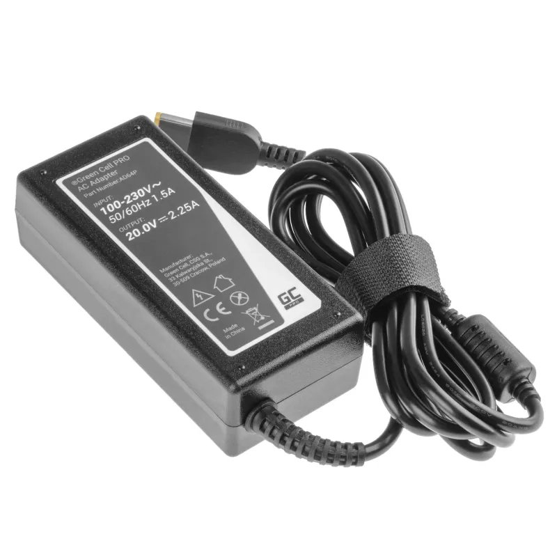Green Cell AD64P barošanas adapteris/invertors iekštelpām 45 W Melns