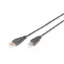 Digitus ASSMANN - USB kabelis - USB Type A, 4-pin (M) - USB Type B, 4-pin (M) - 50 cm (USB/USB 2.0) - Melns (AK-300105-005-S)