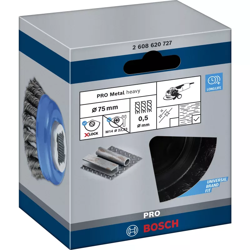 Bosch 2 608 620 727 leņķa slīpmašīnas piederums Kausveida suka