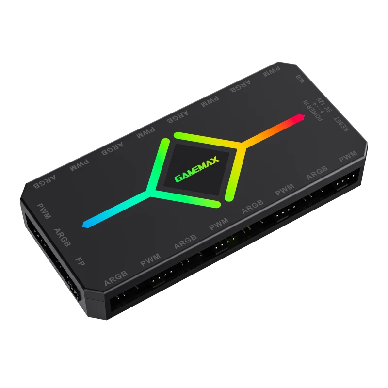 Gamemax | Tālvadība | V4.0 ARGB PWM HUB BK | Melns | Gamemax