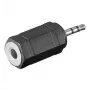 Kabeļu savienotāju adapteris Microconnect AUDASM 2,5 mm uz 3,5 mm, melns