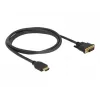 Video kabeļa adapteris DeLOCK 85653 1,5 m HDMI Type A DVI melns