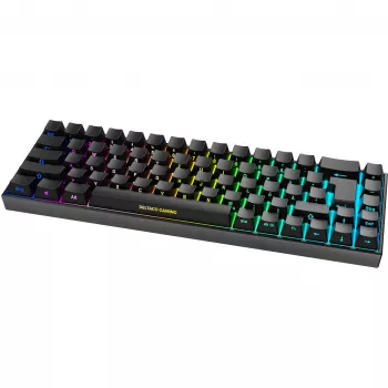 Deltaco GAM-100-DE - 65% - USB + Bluetooth - mehāniskais slēdzis - QWERTZ - RGB-LED - Melns