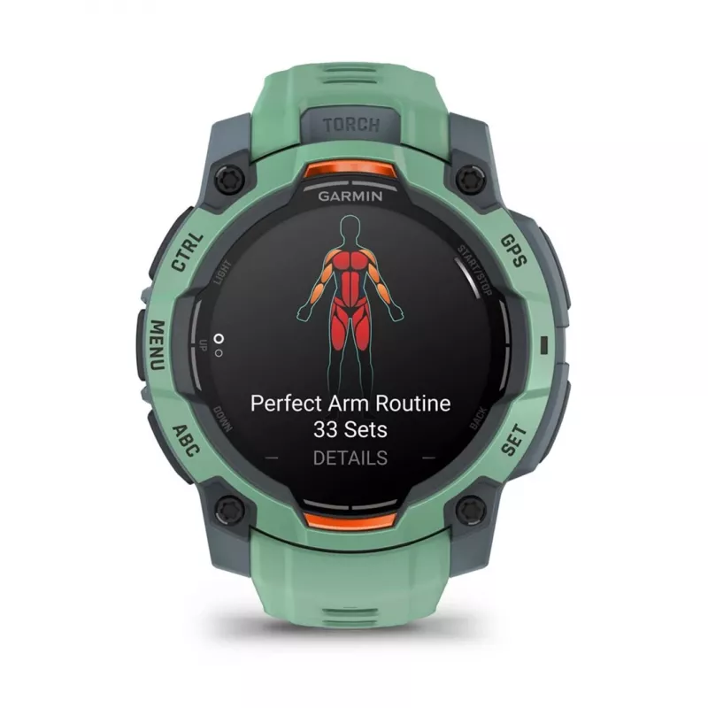 Garmin Instinct 3 AMOLED 3.05 cm (1.2) 45 mm Digital 390 x 390 pikseļi skārienjūtīgs Zaļš GPS (satelīts)