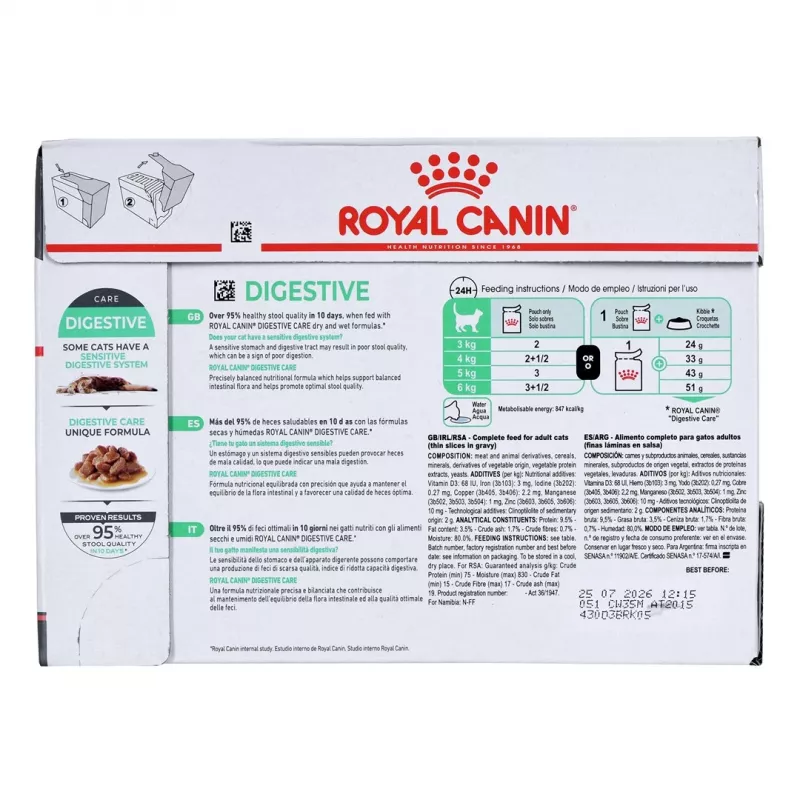 Royal Canin Digest Sensitive Care - mitrā kaķu barība - 12x85g