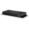 Lindy 7 pieslēgvietu USB 3.0 metāla centrmezgls, USB 3.2 Gen 1 (3.1 Gen 1) Type-A, 5000 Mbit/s, melns, 0.8 m, 185 mm, 75 mm