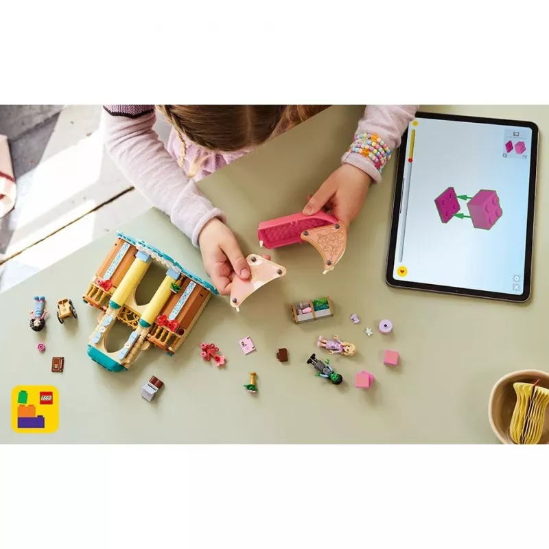 Konstrukciju rotaļlieta LEGO komplekts 75681 ar Wicked, Glinda, Elphaba, Nessarose un Shiz University minifigūrām