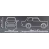 Būvēšanas komplekts Cobi Trabant 601 — 72 detaļas, miniatūrais modelis auto