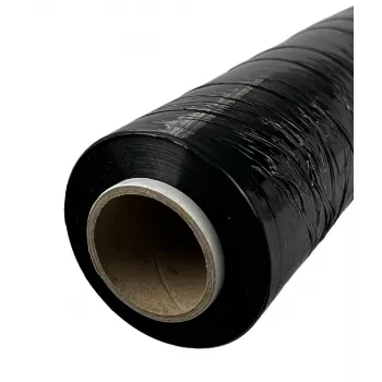Stretch plēve BESTPAK 23 µm melna, ruļļa platums 1,5 m, serde 1,2 collas, polietilēns