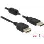 USB kabelis DeLOCK 84883 USB 2.0 1 m melns