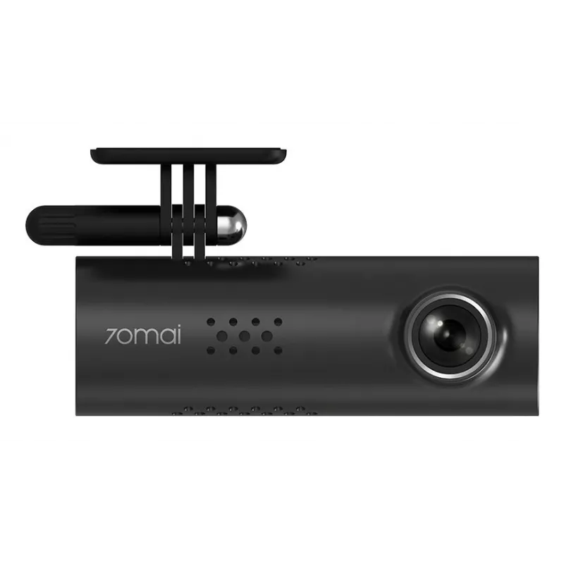 Dashcam 70mai M200 auto kamera, 1080p Full HD 1920×1080, H.265, 60 kadri/s, 300 mAh baterija, Wi‑Fi, microSD līdz 128 GB, diafragmas atvērums f/1.8, melna