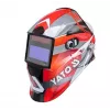 Metināšanas ķivere YATO YT-73921 ar automātiski tumšojošu filtru, tonis 9–13, PC apvalks, skata laukums 4,3×9,8 cm, baterija 3 V