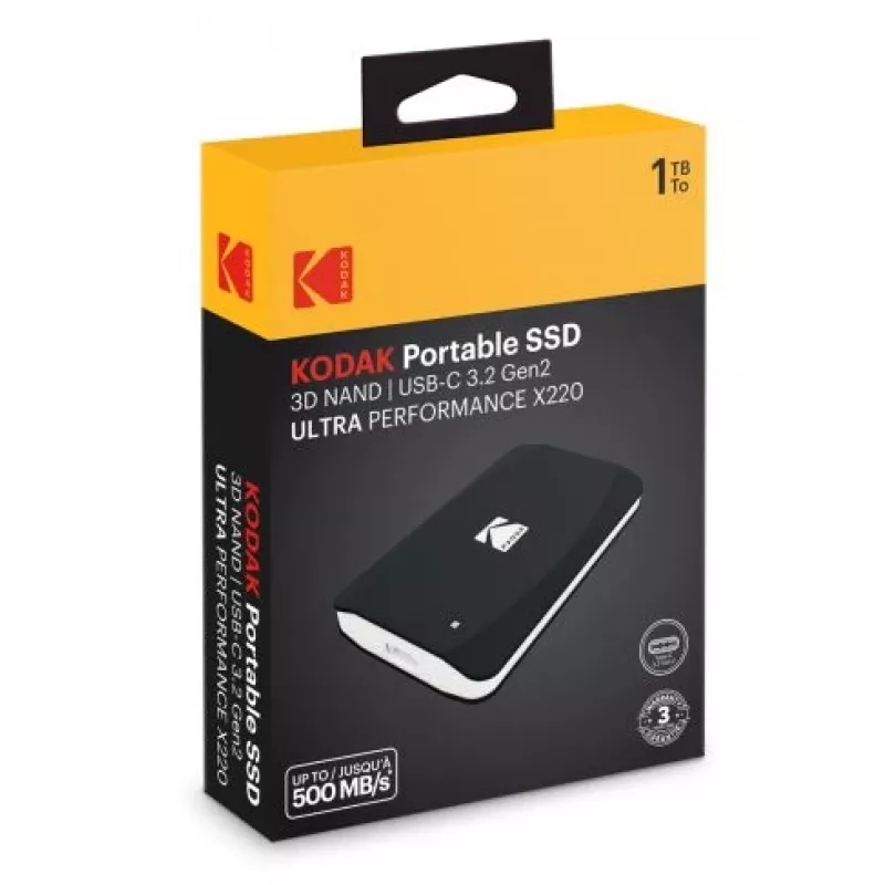 SSD disks Kodak 1TB Portable 2.5 inch 3.2Gen2 X220