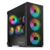 SAVIO datora korpuss Raptor X1 ARGB Glass/Mesh Melns