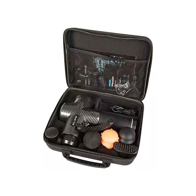 Rokas perkusijas masāžas pistole BLOW Wave 4000 modelis 44-340# — 32 intensitātes līmeņi, 2200 mAh baterija, USB-C