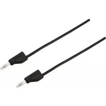 VOLTCRAFT Test Lead [Spraudnis 4 mm - Spraudnis 4 mm] 1 m Melns MSB-300 (MSB-300-1-SW)
