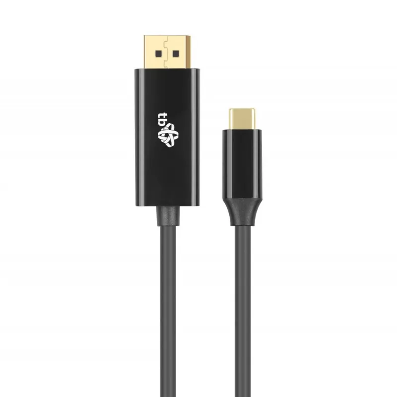 USB-C uz DisplayPort kabelis TB AKTBXVDUSBCDP2B 2 m — melns