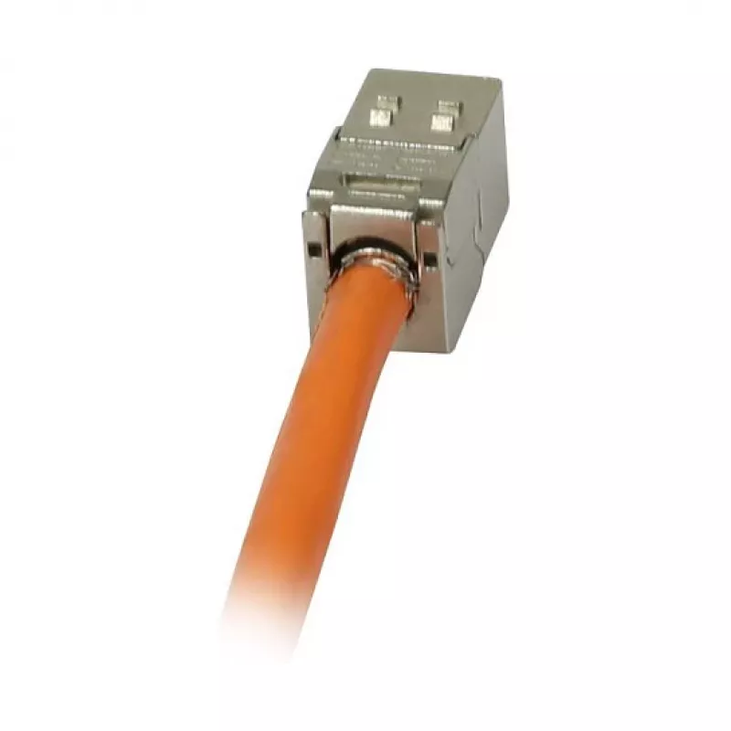 Synergy 21 Keystone Module TP Socket RJ45 CAT6A 500MHz Short with kabelis Clamp - kabelis - Digitāls/Dati