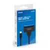 SAVIO SATA uz USB-C saskarnes kabelis AK-69, SATA sieviešu uz USB-C vīriešu, USB 3.2 Gen 1 (5 Gbit/s), 0,25 m, melns