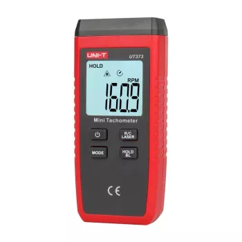 Bezkontakta tahometrs Unit UT373, mērīšanas diapazons 0.5–19999 RPM