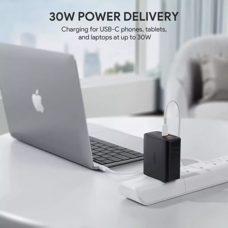 AUKEY PA-D2 mobilās ierīces lādētājs 36W Melns Iekštelpām