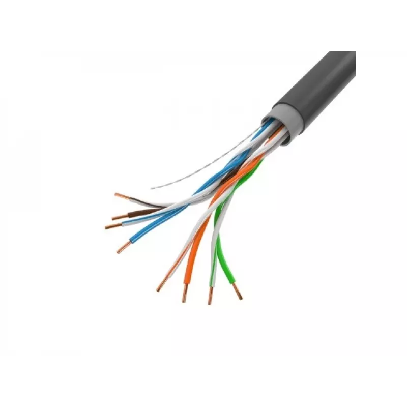 Tīkla kabelis LANBERG Cat5e U/UTP LCU5-21CU-0305-BK, 305 m, 24 AWG, PVC apvalks, melns