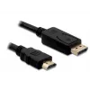 DisplayPort/HDMI kabelis DeLOCK 82586 1m melns