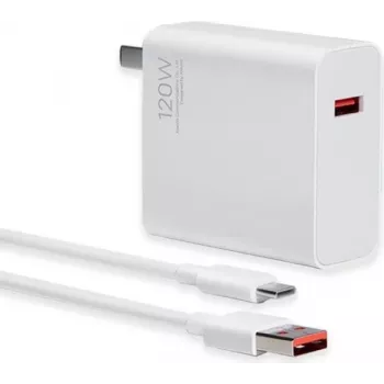 Xiaomi - HyperCharge Oriģināls - Type-C kabelis - 120W - Balts - Ātrais lādētājs ceļojuma adapteris EU spraudnis (MDY-13-EE)