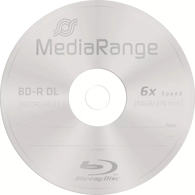 BD-R DL MediaRange MR508 50 GB 25 gab.