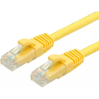 VALUE – komutācijas kabelis – RJ-45 (V) uz RJ-45 (V) – 1,5 m – UTP – CAT 6a – formēts – dzeltens, RAL 1004 (21.99.1482)