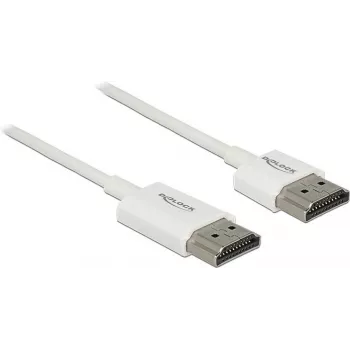 HDMI kabelis DeLOCK 85138 3 m A tipa, vīrietis–vīrietis, balts