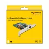 DeLOCK 90760 iekšējā tīkla karte 2500 Mbit/s PCI Express vadu