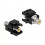 Keystone modulis DeLOCK 86740 plakans melns RCA