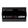 Thermaltake SMART RGB PS-SPR-0600NHSAWE-1 - Barošanas bloks (iekšējais) - ATX12V 2.3 - 80 PLUS - Maiņstrāva 230 V - 600 W - aktīvā PFC - Melns