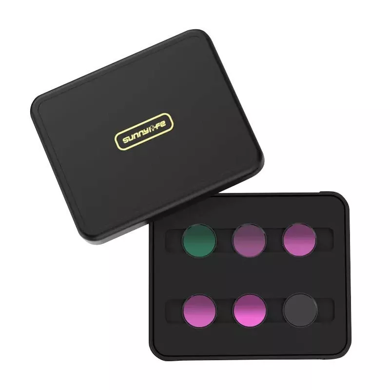 6 Sunnylife filtru komplekts Insta360 GO 3/2 — MCUV, CPL, ND4, ND8, ND16, ND32
