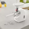 Elektriskā sadzīves gaļas maļamā mašīna SMAPP 489.8 — 2000 W, 3 sieti (2.7 / 8 mm), neslīdošas pēdiņas, pelēka