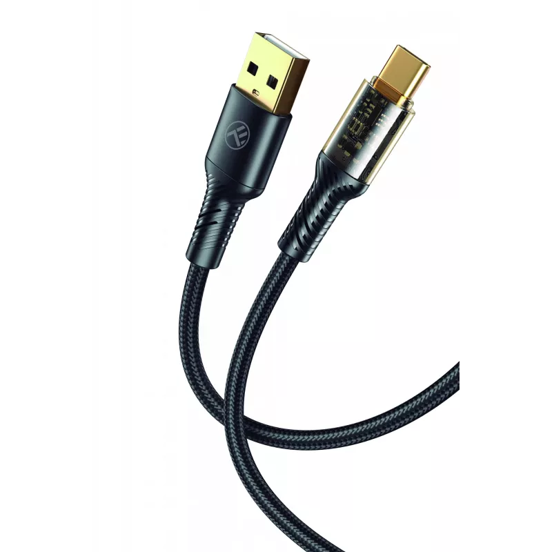 USB Type-C datu kabelis Tellur TLL155711, 3A strāva, 100 cm, melns