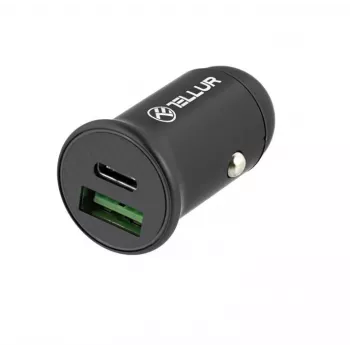 Autolādētājs Tellur PD60W QC30W T-MLX43921 — 60W PD un 30W QC ātra uzlāde transportlīdzekļiem