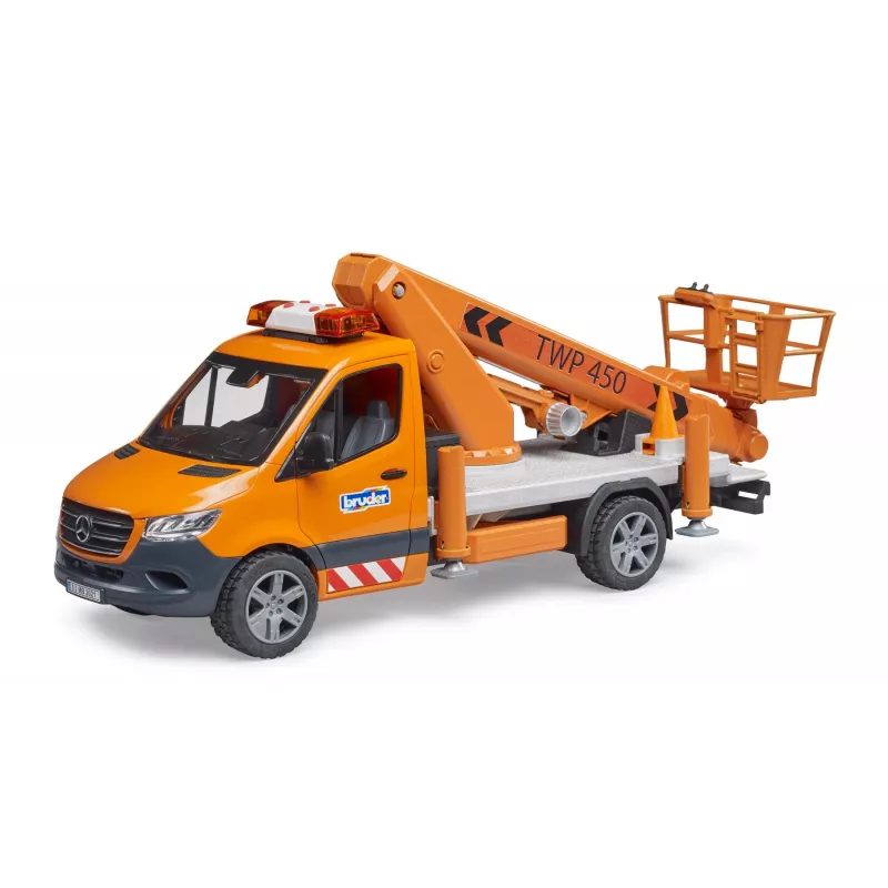 Vehicle BRUDER MB Sprinter darba platforma ieteicamais vecums 3+
