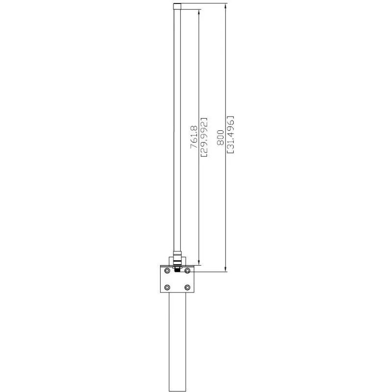 Daudzvirzienu antena ALLNET ANT-868-6dbi-OMNI 868 MHz, 6 dBi pastiprinājums