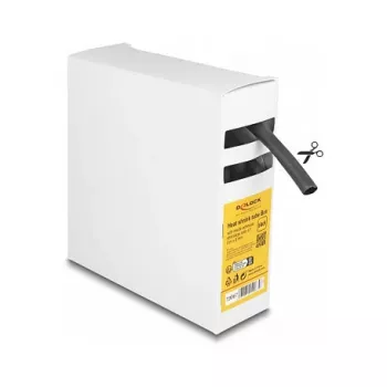 Termosarūkošā caurule DeLOCK 19967 5m x 8mm melna poliolefīna ar līmi