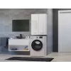 Topeshop POLA MINI DD balts glancēts vannas istabas uzglabāšanas skapis