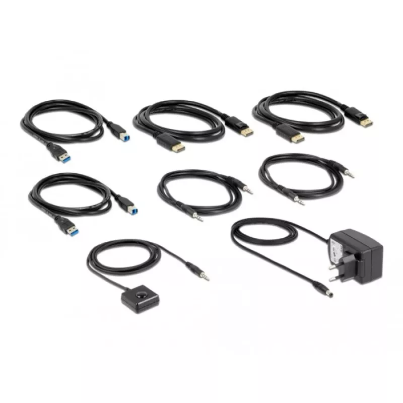 KVM slēdzis DeLOCK DisplayPort 1.4 8K 60Hz USB Audio