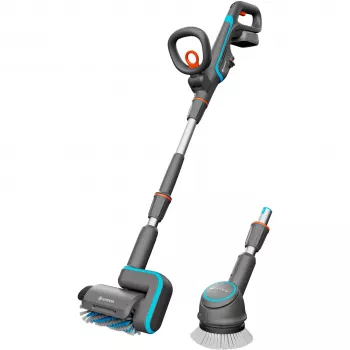 Akumulatora daudzfunkciju tīrītājs AquaBrush Universal 18V P4A, cieto grīdu tīrītājs Pelēks/tirkīzs, Li-Ion akumulators 2,5Ah P4A, POWER FOR ALL ALLIANCE