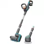 Akumulatora daudzfunkciju tīrītājs AquaBrush Universal 18V P4A, cieto grīdu tīrītājs Pelēks/tirkīzs, Li-Ion akumulators 2,5Ah P4A, POWER FOR ALL ALLIANCE
